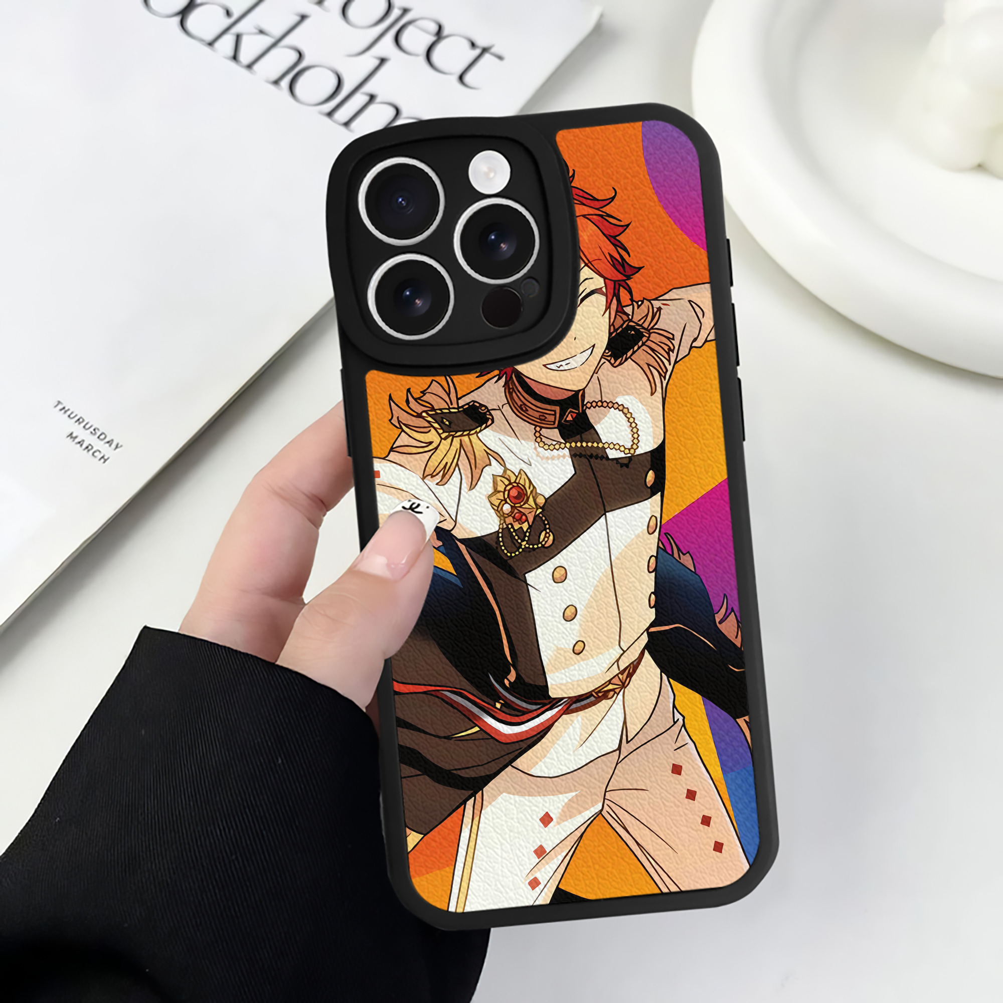 （画像用） あんさんぶるスターズ! Ensemble Stars 【iPhone 16シリーズ対応】シリコンスマホケース（レザー調） 材質：シリコン